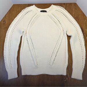 Banana Republic Women’s Cable Pointelle Sweater White